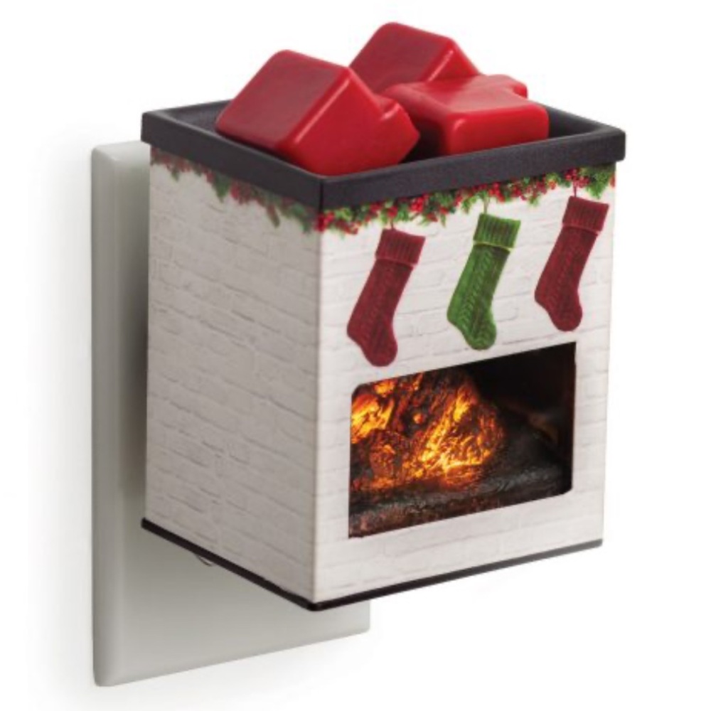 NIB Candle Warmers Holiday Fireplace Pluggable Fragrance Warmer